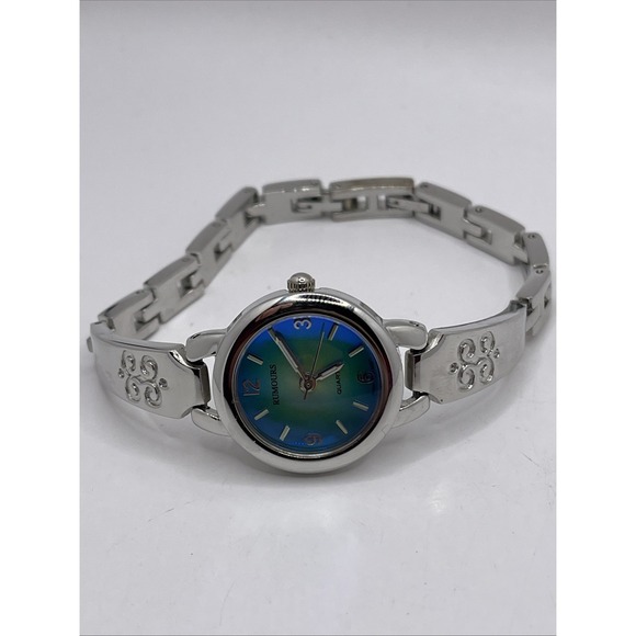 Rumours Women's Quartz Watch Blue/Green Dial Silver‎ Band- New Battery w/ Box - Picture 4 of 10